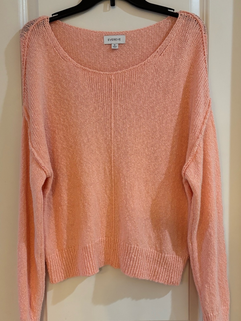 Evereve Women's Lightweight Knit Sweater - Peach Pink